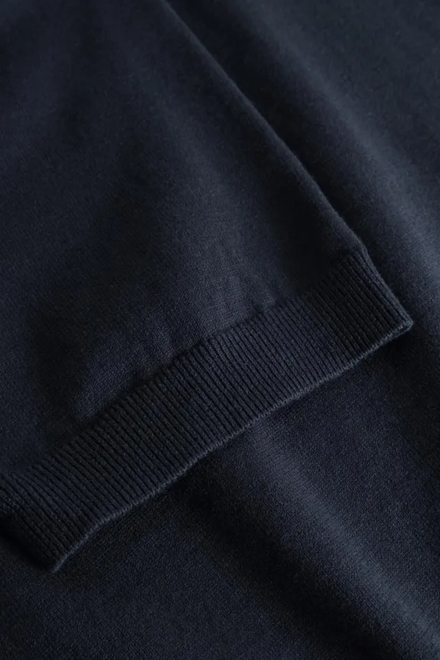 Men Norse Projects Knitwear Rhys Cotton Linen Tshirt Dark Navy
