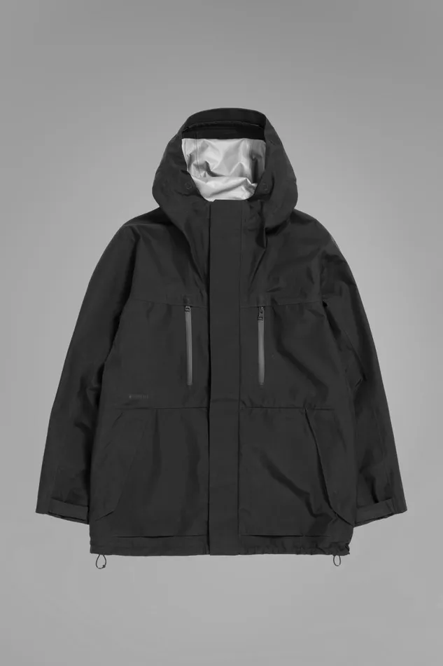 Men Norse Projects Outerwear GoreTex 3L Hooded Parka Jacket Black