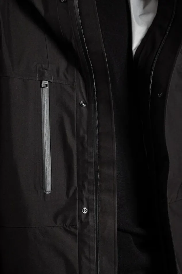Men Norse Projects Outerwear GoreTex 3L Hooded Parka Jacket Black