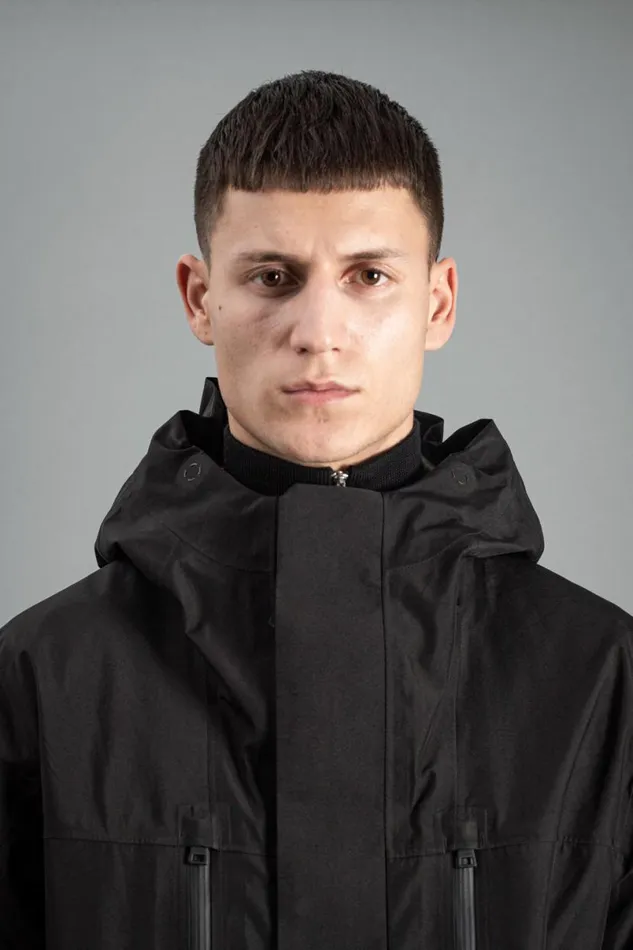 Men Norse Projects Outerwear GoreTex 3L Hooded Parka Jacket Black