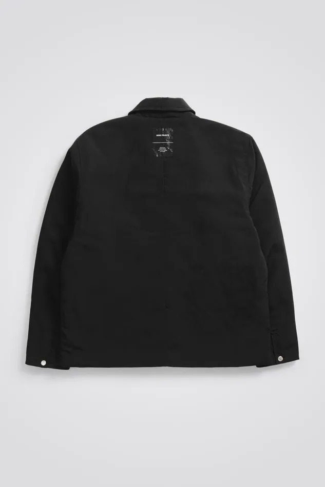 Men Norse Projects Outerwear Pelle Waxed Nylon Insulated Jacket Black