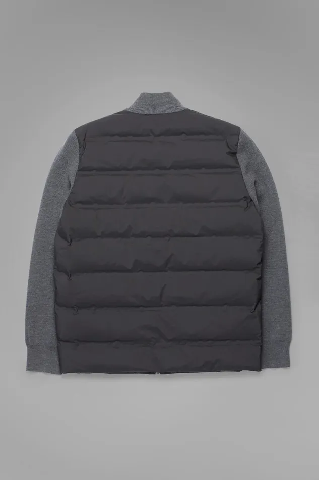 Men Norse Projects Outerwear Pertex Shield Hybrid Knit Full Zip Jacket Black