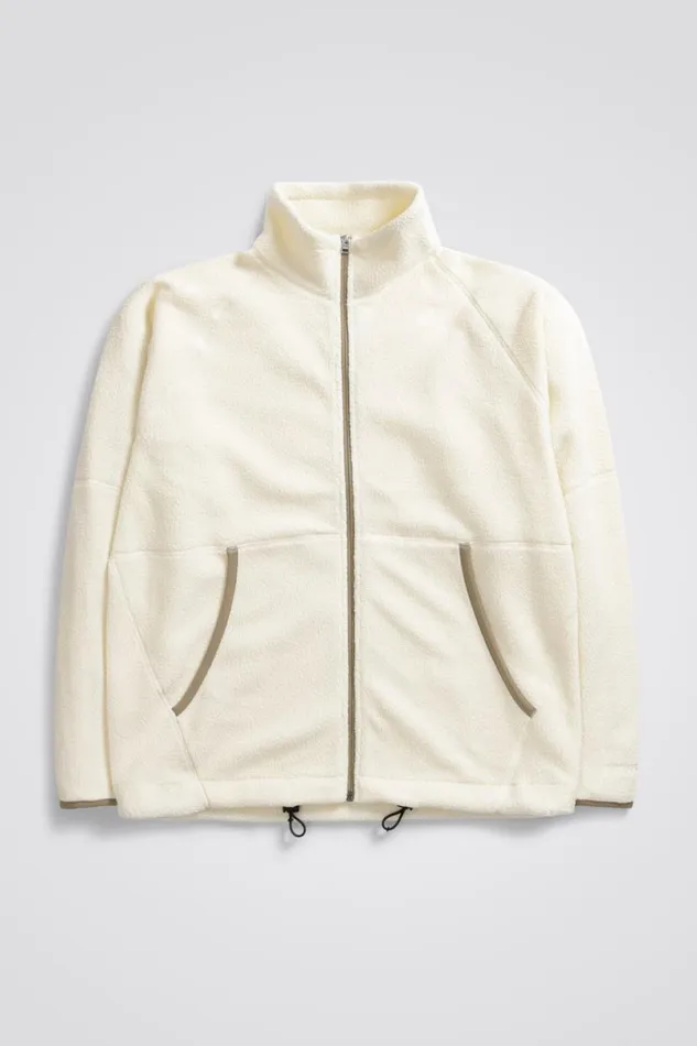 Men Norse Projects Outerwear Tycho Fleece Full Zip Jacket Ecru