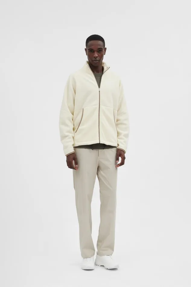Men Norse Projects Outerwear Tycho Fleece Full Zip Jacket Ecru