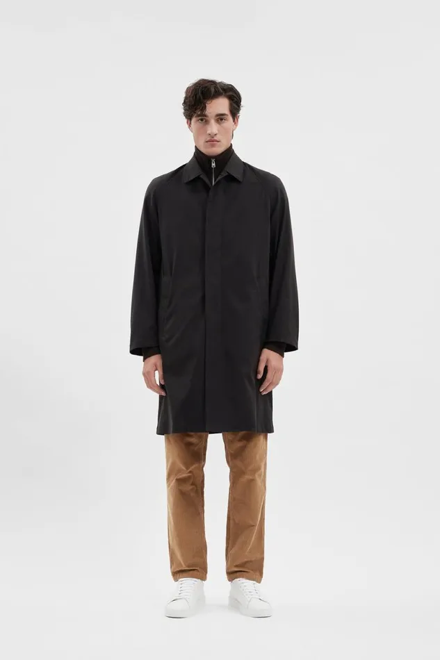 Men Norse Projects Outerwear Vargo Solotex Twill Raglan Mac Black
