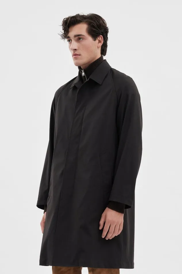 Men Norse Projects Outerwear Vargo Solotex Twill Raglan Mac Black