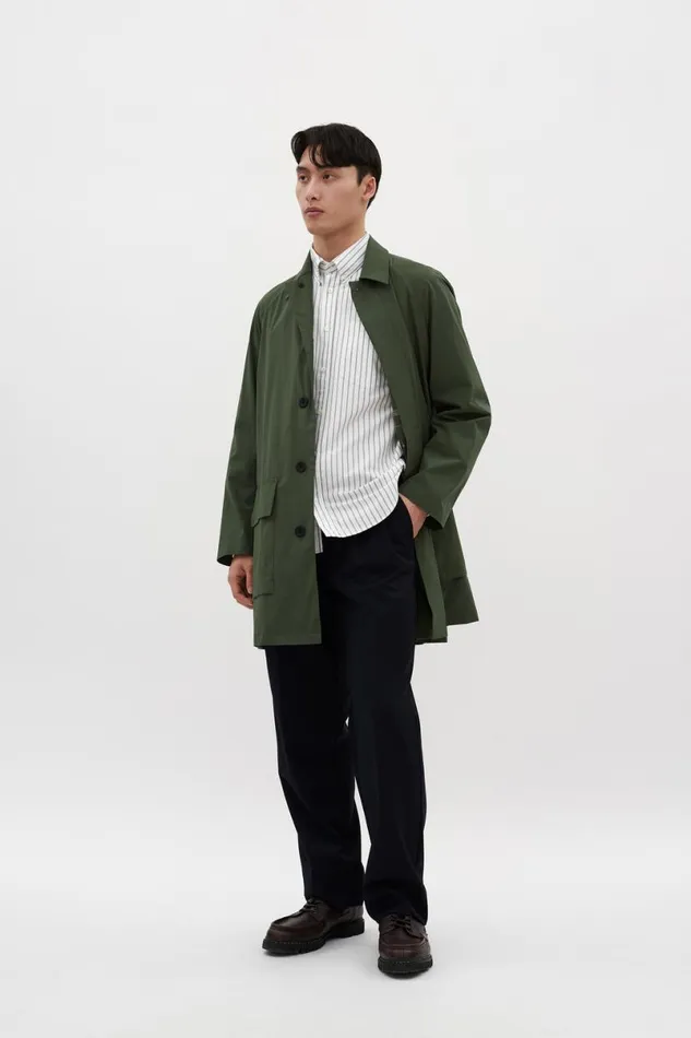 Men Norse Projects Outerwear Vargo Travel Light Raglan Mac Spruce Green