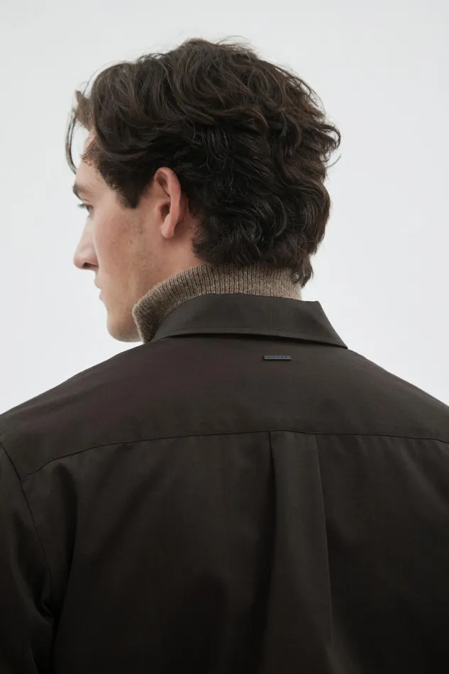 Men Norse Projects Overshirts Ulrik Gabardine Overshirt Espresso