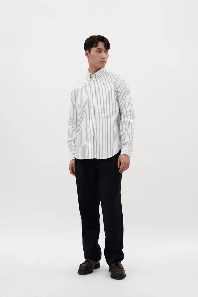 Men Norse Projects Shirting Algot Oxford Monogram Shirt Spruce Green