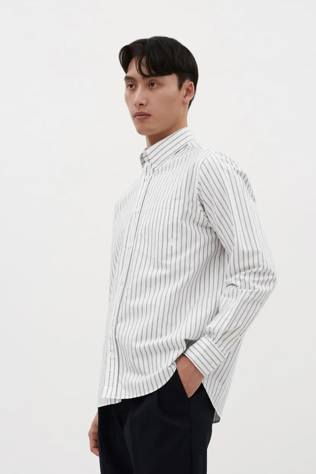 Men Norse Projects Shirting Algot Oxford Monogram Shirt Spruce Green