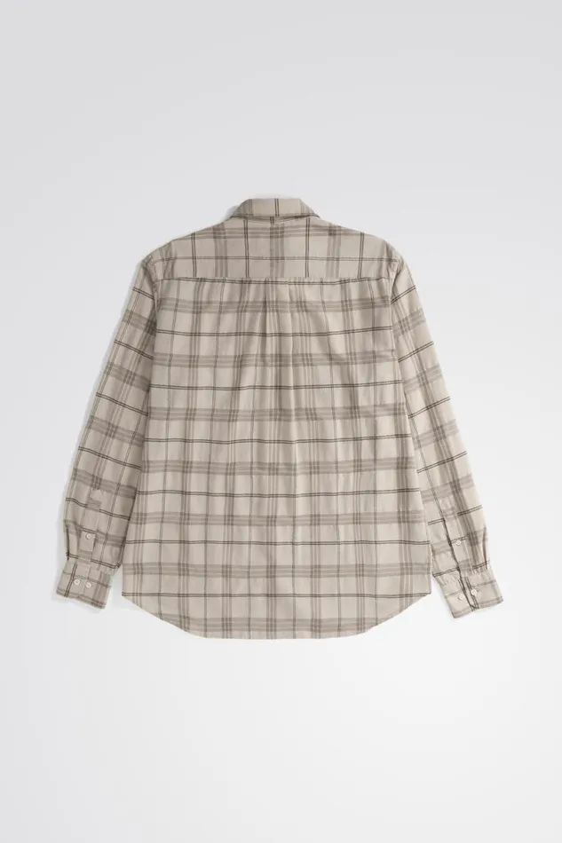 Men Norse Projects Shirting Algot Relaxed Textured Check Shirt Oatmeal