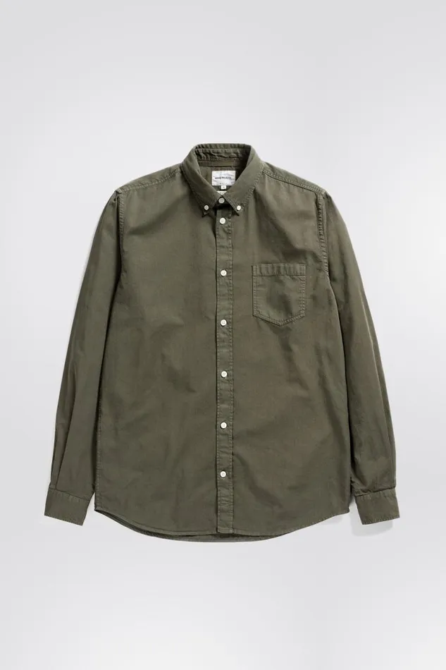 Men Norse Projects Shirting Anton Light Twill Shirt Beech Green
