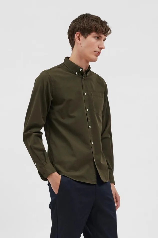 Men Norse Projects Shirting Anton Light Twill Shirt Beech Green