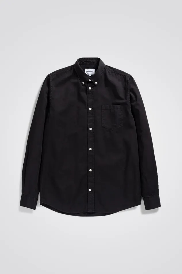 Men Norse Projects Shirting Anton Light Twill Shirt Black