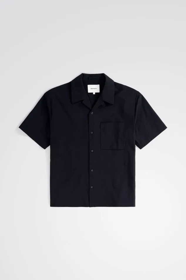 Men Norse Projects Shirting Carsten Travel Light Dark Navy