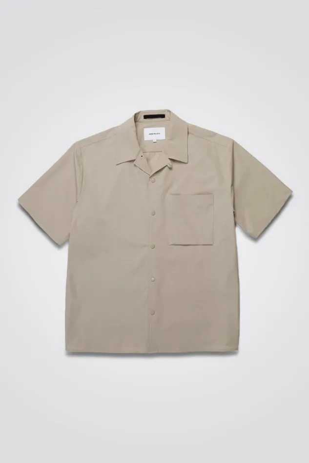 Men Norse Projects Shirting Carsten Travel Light Light Khaki