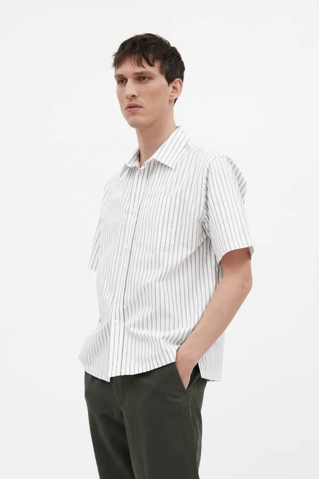 Men Norse Projects Shirting Ivan Oxford Monogram Spruce Green