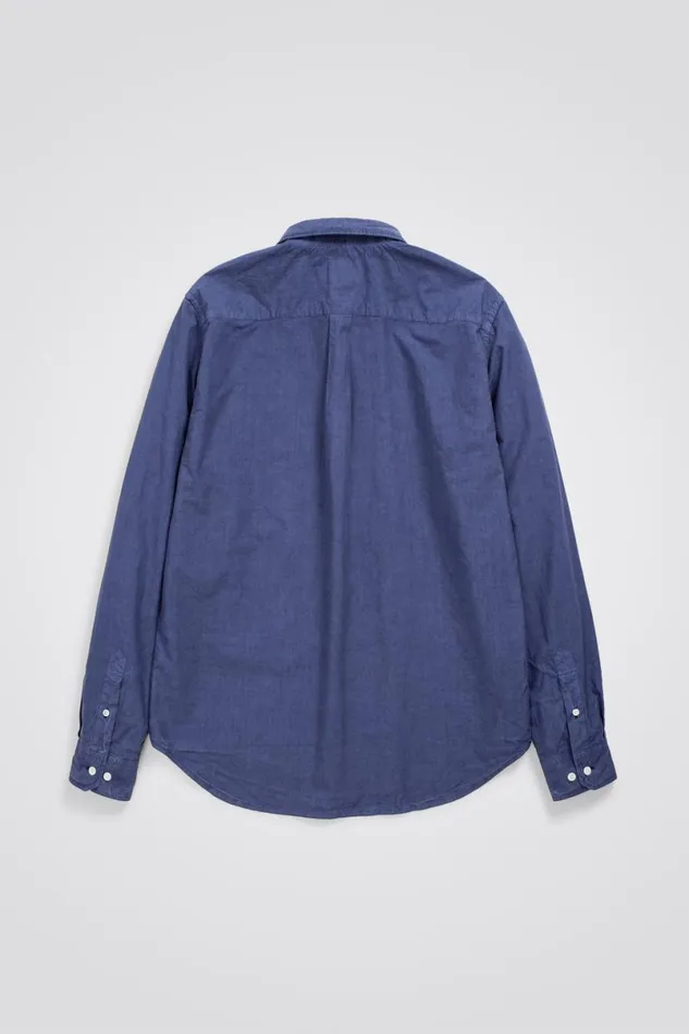 Men Norse Projects Shirting Osvald Tencel Calcite Blue