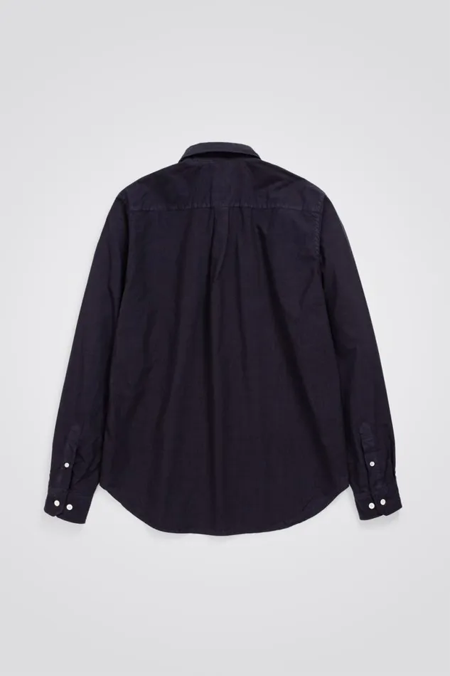 Men Norse Projects Shirting Osvald Tencel Dark Navy