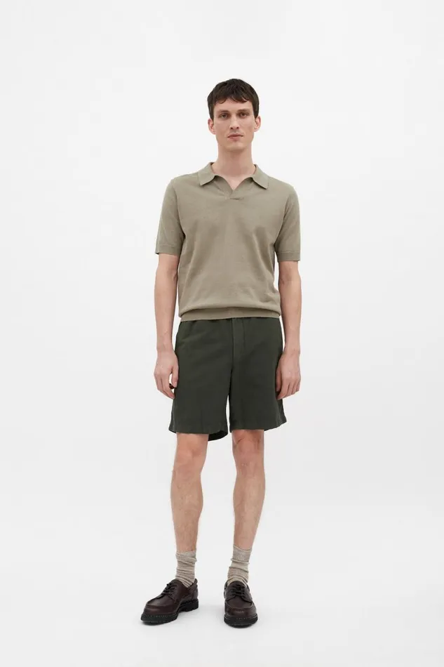 Men Norse Projects Shorts Ezra Relaxed Cotton Linen Short Spruce Green