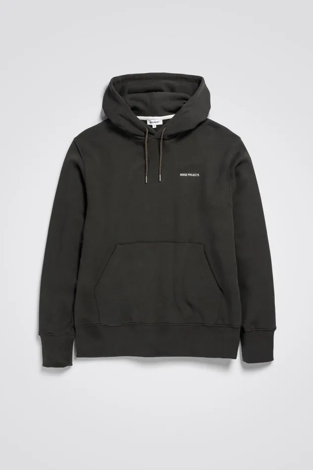 Men Norse Projects Sweatshirts Arne Logo Hoodie Beech Green