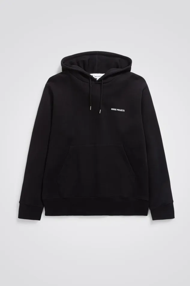 Men Norse Projects Sweatshirts Arne Logo Hoodie Black