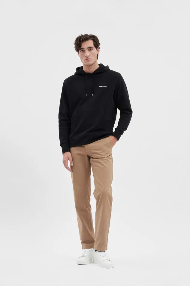 Men Norse Projects Sweatshirts Arne Logo Hoodie Black