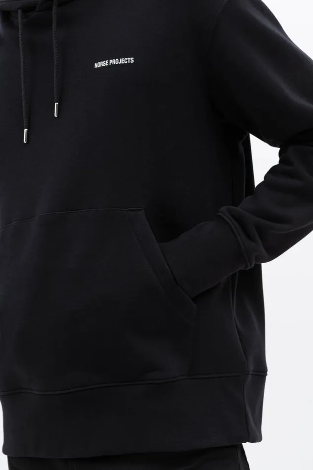 Men Norse Projects Sweatshirts Arne Logo Hoodie Dark Navy