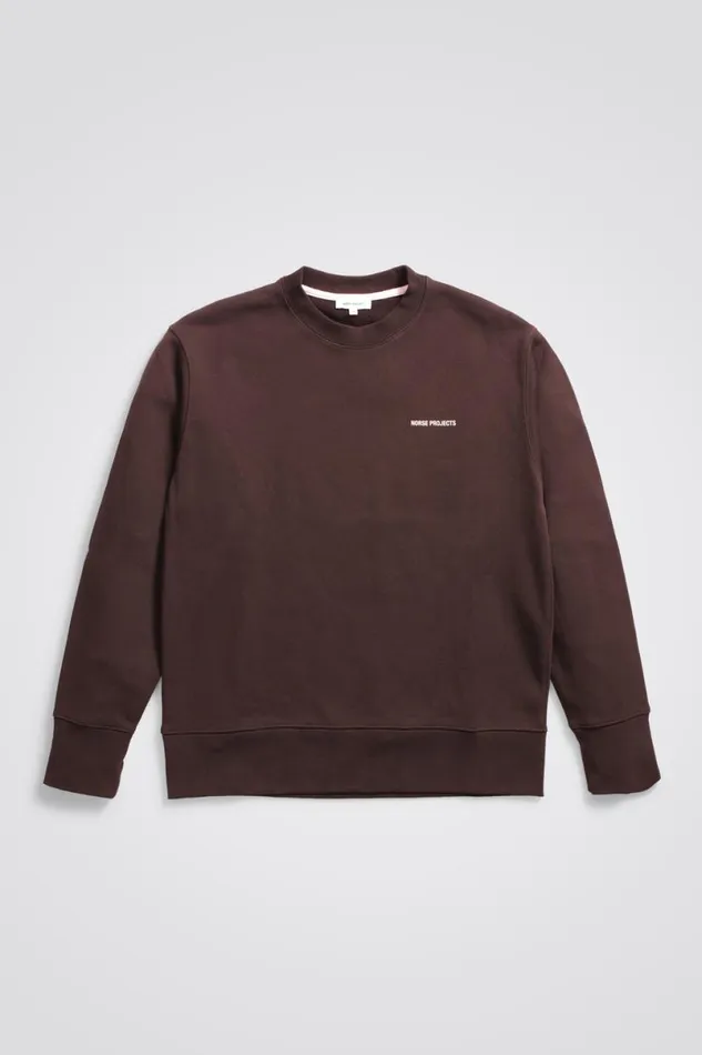 Men Norse Projects Sweatshirts Arne Logo Sweat Heathland Brown