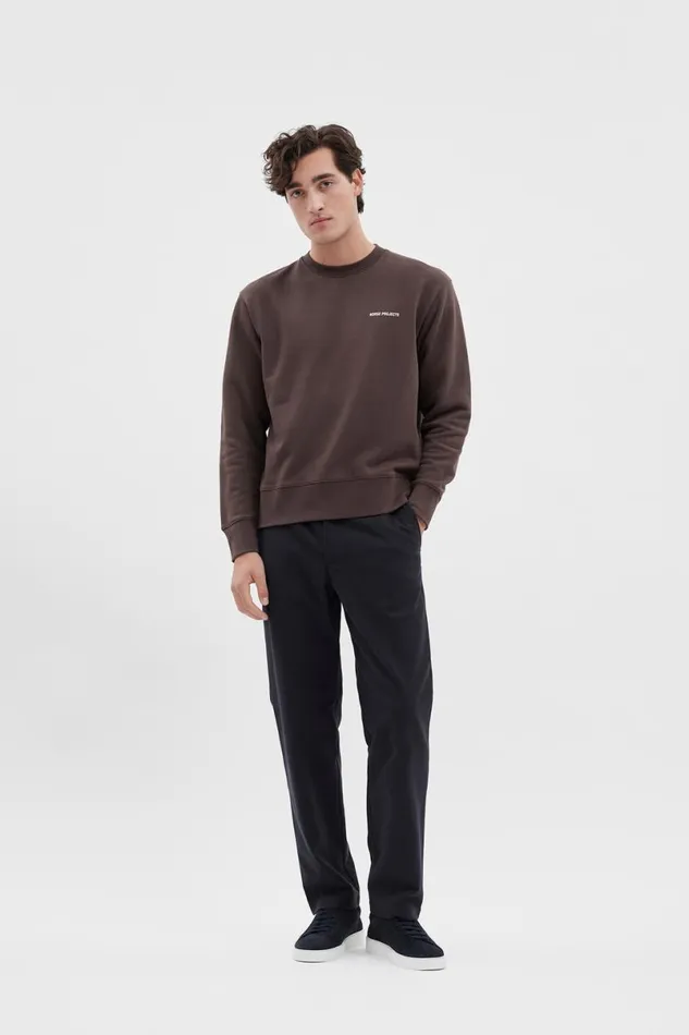 Men Norse Projects Sweatshirts Arne Logo Sweat Heathland Brown