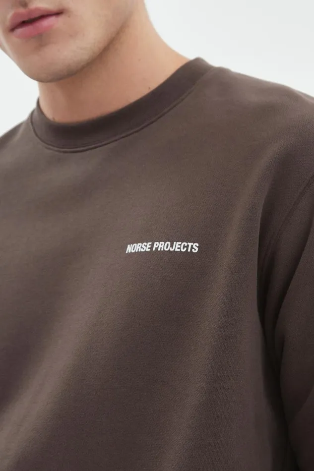 Men Norse Projects Sweatshirts Arne Logo Sweat Heathland Brown