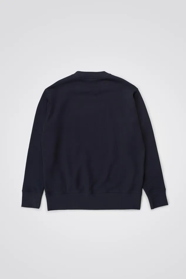 Men Norse Projects Sweatshirts Arne Paint N Logo Sweatshirt Dark Navy