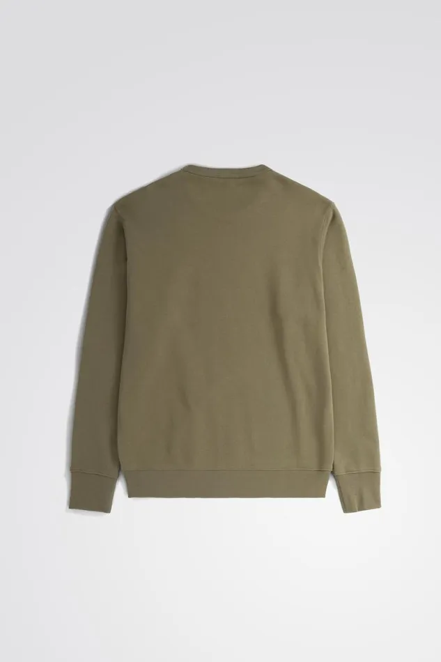 Men Norse Projects Sweatshirts Arne Relaxed Organic Chain Stitch Logo Sweatshirt Sediment Green