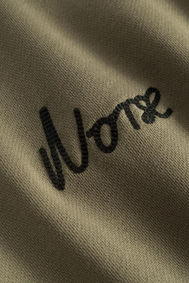 Men Norse Projects Sweatshirts Arne Relaxed Organic Chain Stitch Logo Sweatshirt Sediment Green