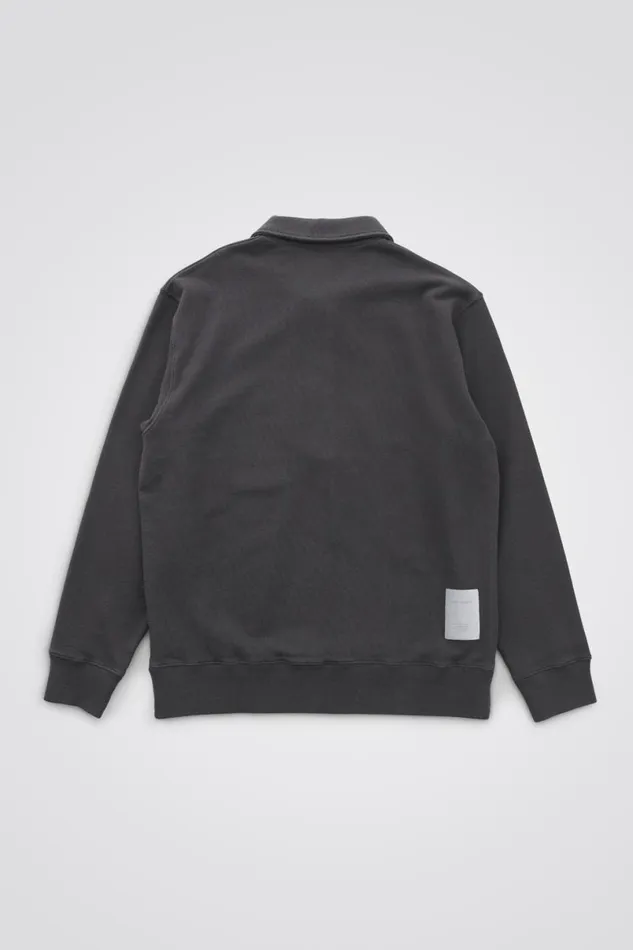 Men Norse Projects Sweatshirts Fraser Relaxed Tab Series LS Polo Battleship Grey