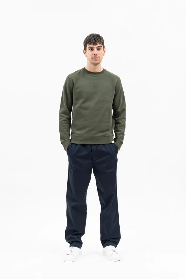 Men Norse Projects Sweatshirts Vagn Classic Crew Army Green