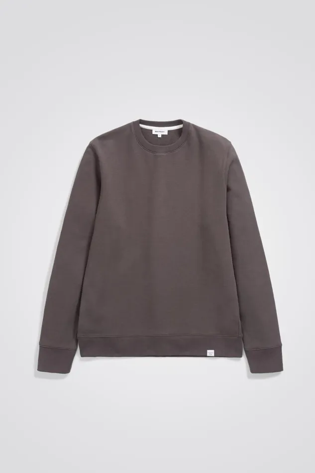 Men Norse Projects Sweatshirts Vagn Classic Crew Heathland Brown