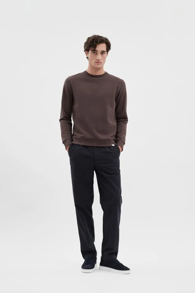 Men Norse Projects Sweatshirts Vagn Classic Crew Heathland Brown