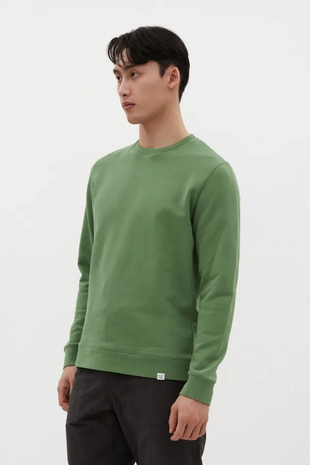 Men Norse Projects Sweatshirts Vagn Classic Crew Linden Green
