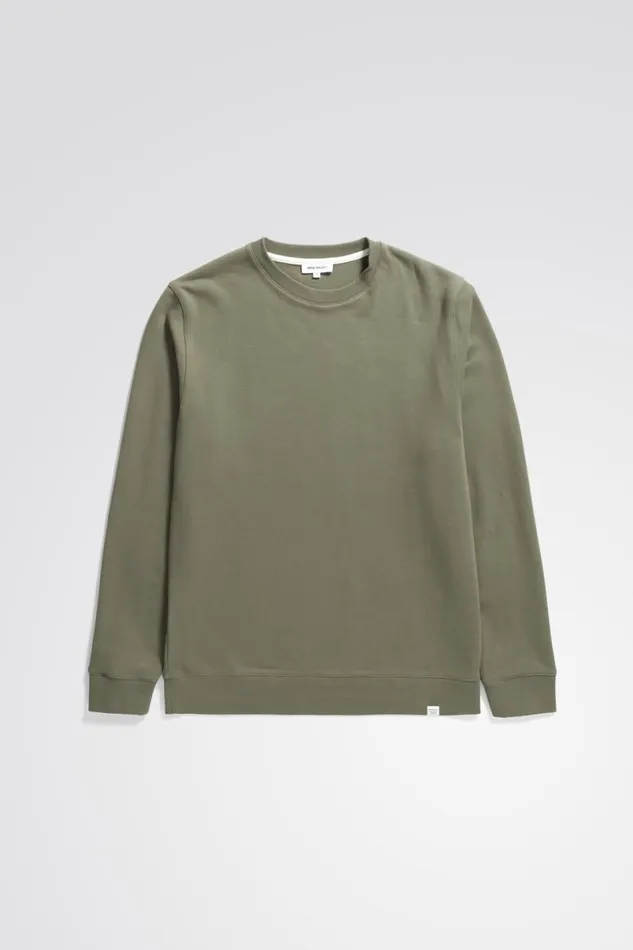 Men Norse Projects Sweatshirts Vagn Classic Crew Sediment Green