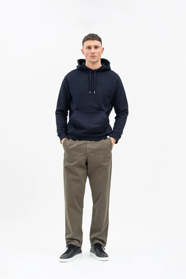 Men Norse Projects Sweatshirts Vagn Classic Hoodie Dark Navy