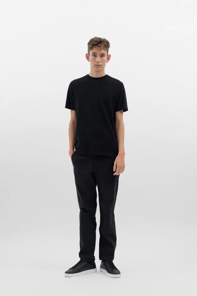 Men Norse Projects TShirts Cotton Crpe Tshirt Black