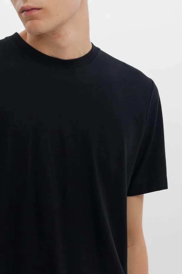 Men Norse Projects TShirts Cotton Crpe Tshirt Black