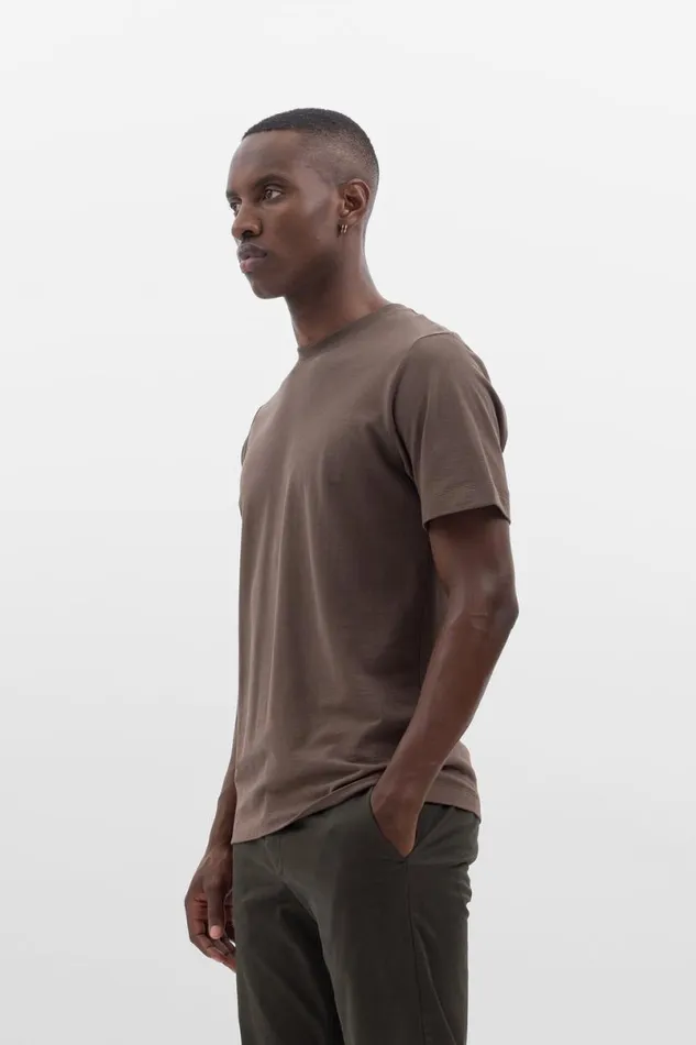 Men Norse Projects TShirts Cotton Crpe Tshirt Taupe