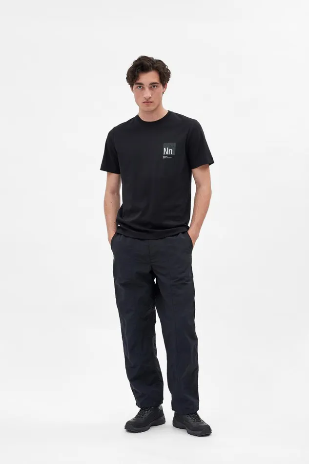 Men Norse Projects TShirts Jakob Interlock Nn Print TShirt Black