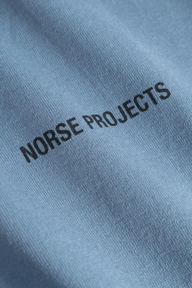 Men Norse Projects TShirts Johannes Logo Tshirt Fog Blue
