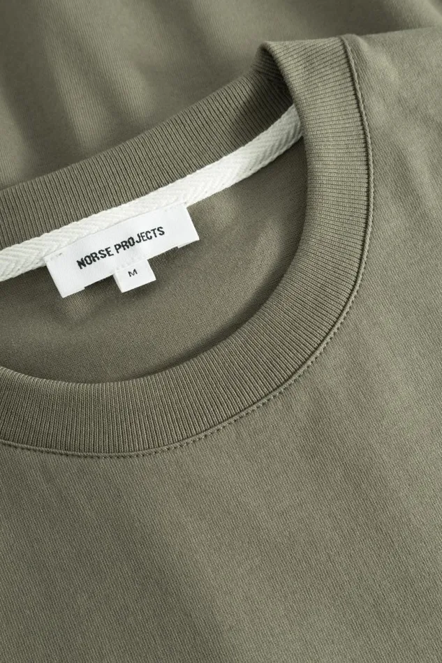 Men Norse Projects TShirts Johannes Logo Tshirt Sediment Green