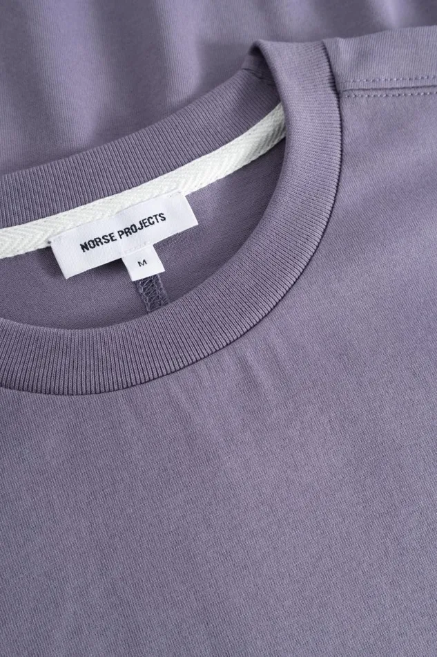Men Norse Projects TShirts Johannes N Logo Tshirt Dusk Purple