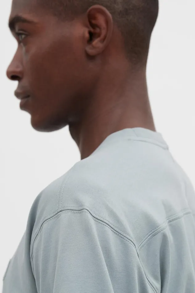 Men Norse Projects TShirts Johannes N Logo Tshirt Light Stone Blue