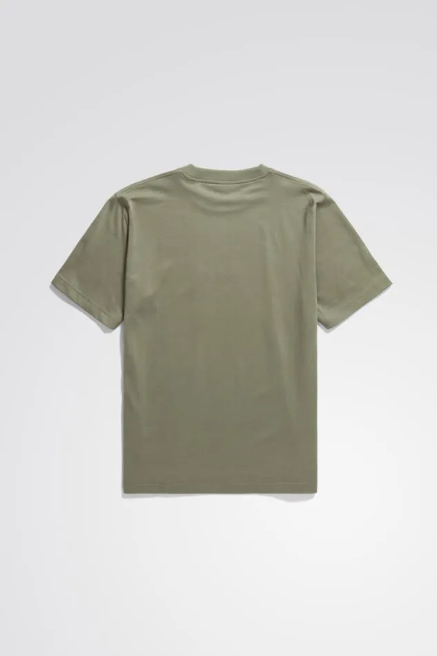 Men Norse Projects TShirts Johannes Organic Chain Stitch Logo Tshirt Sediment Green